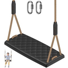 SELEWARE Heavy Duty Swing Seat for Kids & Adults, Non‑Slip Flat Plastic Tree …