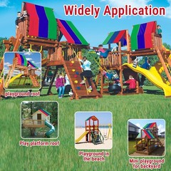 Playset Canopy Replacement Outdoor Swing Set Cover 210D Oxford Shade | 210D O…