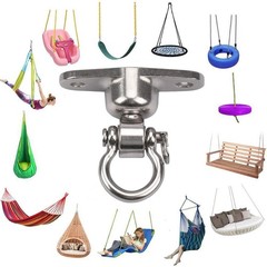 Antirust Swing Hanger Heavy Duty 360°+180°Rotation 1500LB Capacity Wood Playg…