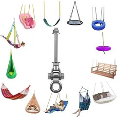 2-Pack Stainless Steel Swing Hangers Kit with 1500 LBS Load Capacity, Silent …