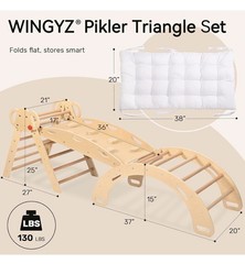 Pikler Triangle Set Indoor/Outdoor Kids Climbing Toy
