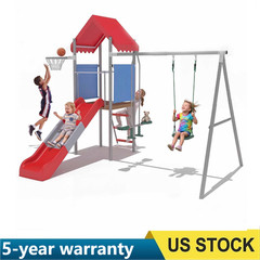 Playground Swing Sets Playset for Backyard with Slide Outdoor Play Set for Kids