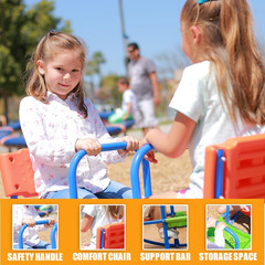 Double Rocking Seesaw – 2-Seater Teeter Totter for Kids Ages 3-5 – Outdoor Ride-
