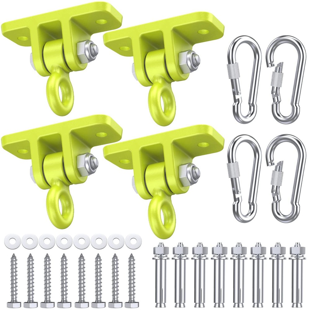 4 Pack Heavy Duty Porch Swing Hangers Kit for Wooden Playground Porch Patio