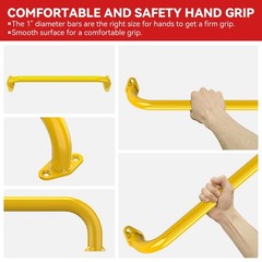 17.3 Inch Safety Playground Handles Metal Indoor Outdoor Climbing Monkey Bars…