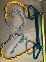 Trapeze Bar Rings 250 lbs Capacity Metal Chain Rust-UV Resistant Hardware NEW