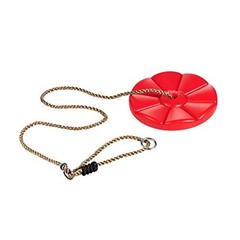 REZNOR Plastic Button Monkey Round Disc Rope Seat for Kids Children Red