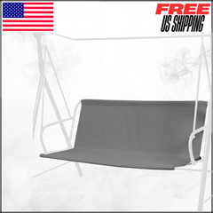 Outdoor Porch Swing SeatCover Replacement 600D Oxford Waterproof Gray 58.2X19.7″