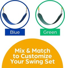 2-Pack Outdoor Swing Replacement Kit with Heavy Duty Chains – Safe & Durable
