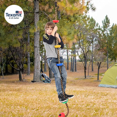 6.56Ft Climbing Rope Swing with Treads Climbing Rope Plate Swing Hanging Swing N