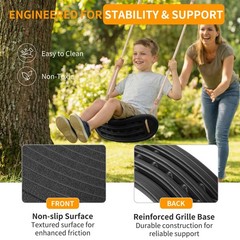 Weatherproof Kids Swing,264lbs Heavy Duty Tree Swing Seat with Ergonomic Desi…