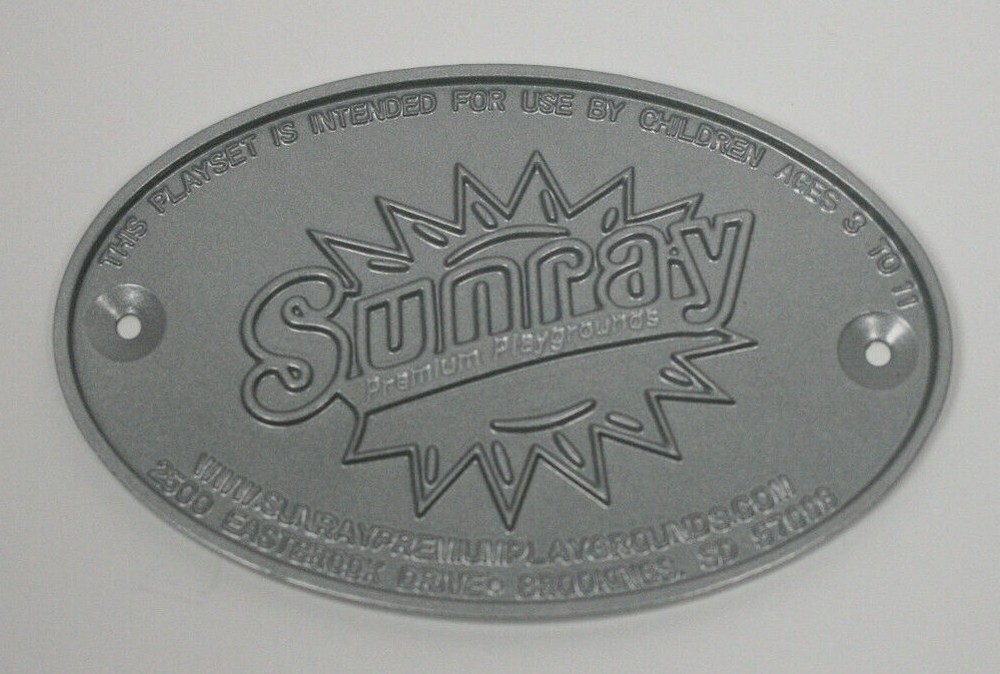 Sunray By Rainbow Swingset Playground Advertisement Aluminum Oval Disc NEW
