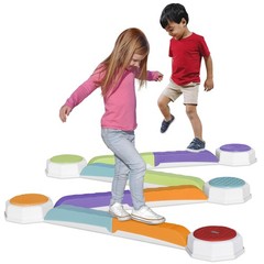 Balance Beam and Toddler Stepping Stones for Kids 13 Pieces, Medium, Multi