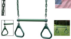 Outdoor Trapeze Assembly with Rings – Perfect for Ages 3-11 – 125 lbs Capacity