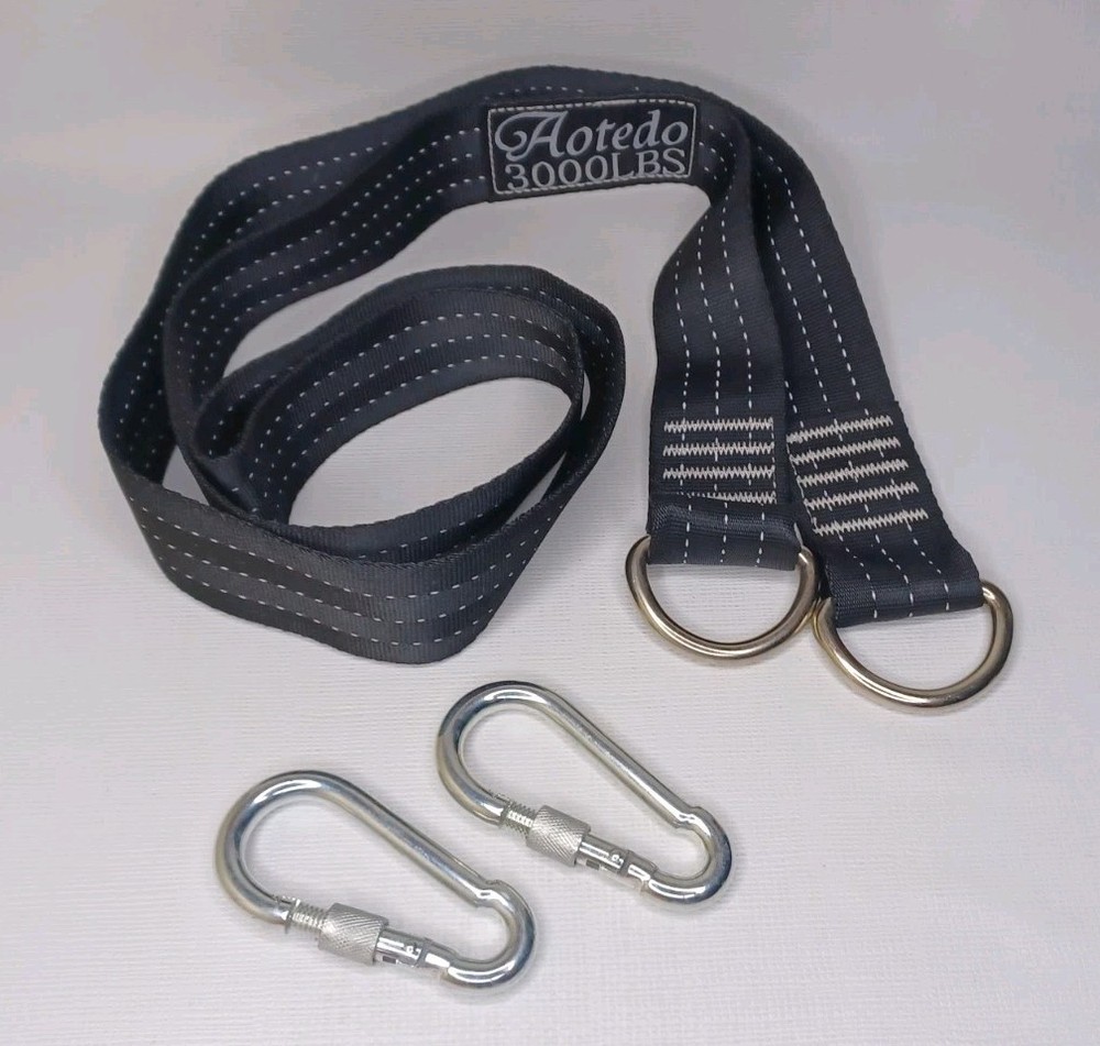 5 Foot Tree Swing Hanging Strap With 2 Carabiners