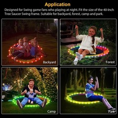 16-Color LED Outdoor Swing Rim Light – Waterproof, Remote Control, Easy Insta…