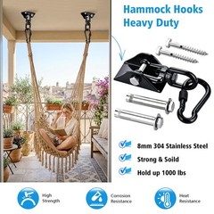 2-piece Heavy-Duty 360 Degree Rotating Swing Installation kit, Swing Hook Fix…