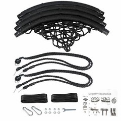 48” Heavy Duty Spider Web Tree Swing Net Rope Platrorm For Multiple Chidren