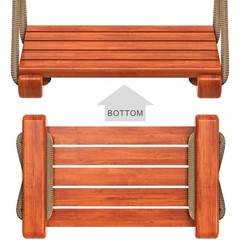 Wooden Swing Seat with Adjustable Rope | Heavy Duty Flat Tree Swing for Adult…
