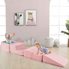 5PCS Climb and Crawl Playset with Ball Pit for Kids Zippers for Playroom