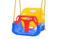 3-in-1 Infant to Teenage Detachable Swing Outdoor for Patio Garden Blue Chair