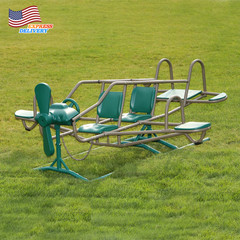 Kids’S Ace Flyer Metal Teeter Totter Green and Brown FREE SHIPPING USA