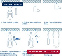 360° Swivel Swing Hangers for 1200lb Heavy Duty in 304 Stainless Steel, Swing Ho