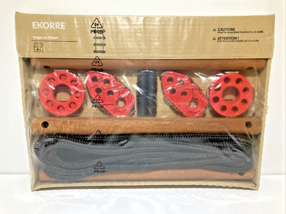 IKEA Ekorre Hanging Ladder Rope & Wood Ladder Kids 400.540.72 NEW Unopened