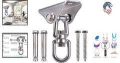 Stainless Steel Swing Hanger Compatible with Yoga Hammock Porch Swing Load 10…