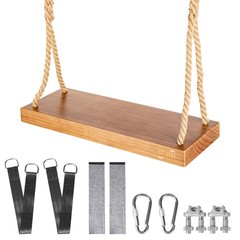 Heavy-Duty Cedar Outdoor Tree Swing for Adults/Kids, 440lb, Adjustable Rope