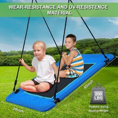 600lbs Heavy Duty Large Metal Swing Set w/3 Swings & A-Frame Kids Adult Backyard