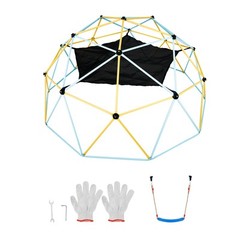 VEVOR Climbing Dome 10FT Geometric Dome Climber with Hammock Swing Jungle Gym