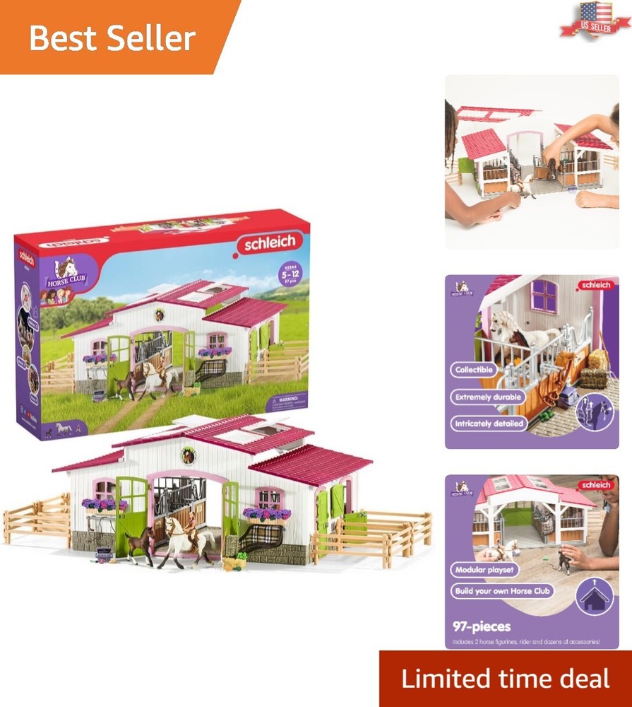 97-Piece HORSE CLUB Riding Center Playset – Imaginative Horse Adventure Toy