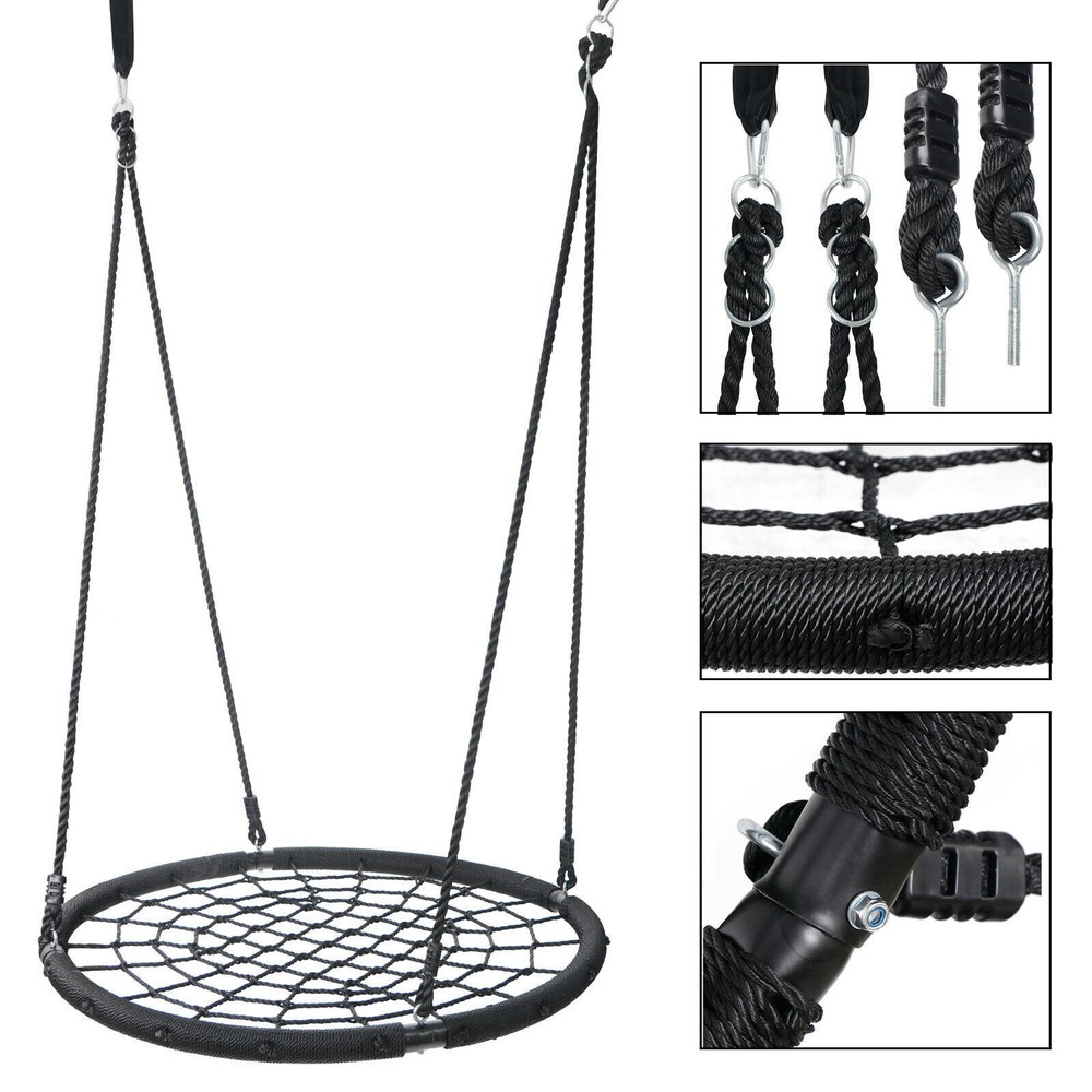 48” Soucer Tree Swing Set with PE Rope Large Size for Playgrounds Backyard