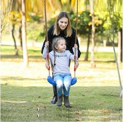Kids Swing Seat Outdoor Indoor Hanging Swing Adjustable Rope Rainbow Board