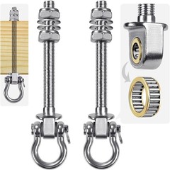 SELEWARE Heavy Duty Swing Hangers with Silent Bearings, 1500LB Capacity Stain…