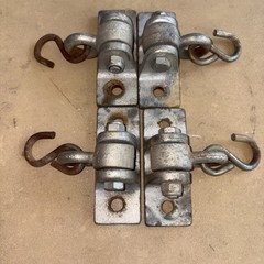 4 Vintage Heavy Duty Swing Hangers Swing Set Hardware Playground Porch Hammock