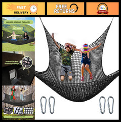 Kids Climbing Cargo Net 6.5×9.8ft – Playground Safety Net for Tree House, Obstac