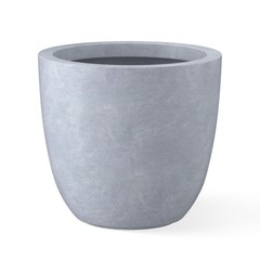 Kante Accent Round Bowl Blue Gray Concrete Planter 14″ Dia, Outdoor | Rubber …