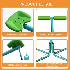 Seesaw,Swiveling 360 Degrees Toddlers Sit and Spin Teeter Totter, Kids Outdoor