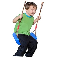Swings for Kids, Plastic Swing Seat with Rope Kids Tree Swing Set Blue