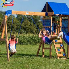 Backyard Discovery Aurora Wooden Cedar Swing Set