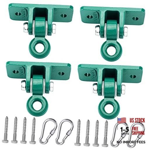 Heavy Duty Swing Hanger Set 10000 lb Capacity for Indoor Outdoor Green 4pcs