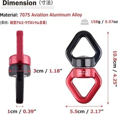 30KN Tree Swing Swivel Spinner Safest Rotational Climbing Rope Devices Hanging