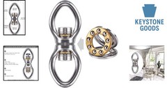 Heavy Duty Swing Swivel with 2 Bearings – 800LB Capacity for Aerial Silks, Ha…