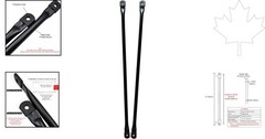Sturdy 37" Metal Round Swing Rods – 2PCS Matte Black Replacement Solution