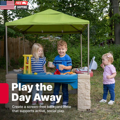 Step2 All around Playtime Patio with Canopy Playset – Shaded Outdoor Playhouse f