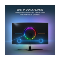 GAMEPOWER F20 27 Inch Curved White Gaming Monitor, 120Hz 1080p Display, 1ms R…