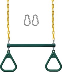 Enhance Your Playground with 18″ Trapeze Bar & Heavy Duty Chain Set (Green)