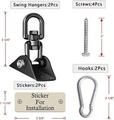 Heavy Duty Swing Hangers For Wooden Sets 2000 Lb Capacity 360 Swivel Stainless